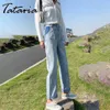 Leichte Wäsche Mom Jeans Vintage Hohe Taille Stretch Lose Lässige Sommer Weibliche Gerade Bein Für Frauen Streetwear 210514