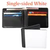 Favor Double Sided White Sublimation Wallet Bags PU Leather Blank Purse DIY Photo ID Card Bag Father Day Gift JJB11127