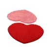 1pcs home decor fluffy 48*58cm love heart shape non-slip bath mats bathroom carpet set 7 colors shower mat toilet bathroom rugs 210622