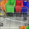 Hanging Kitchen Storage Housekee Organization Home & Gardenhanging Baskets Supermarket Trolley Shop Bag Reusable Non-Woven Folding Cart Four