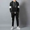 Yüksek Kaliteli Eşofman Erkekler Set Sporting 2 Parça Eşofman Erkekler Giysileri Baskılı Kapüşonlu Hoodies + Pantolon Track Takım Elbise Erkek Streetwear G1222222