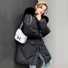 Vinter Real Natural Fur Hooded Long Jacket Kvinnor 90% Vit Duck Down Coat Loose Casual Drawstring Tjock varm Snö Outwear 210430