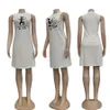 Sommerkleider Frauen Damen reine Farbe weiße Pendelhülle ärmellose Kurzmädchen Party Casual One -Stück Kleid J2505