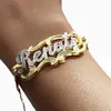 gold plated name bracelet