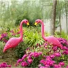 Réaliste Grand Flamingo Rose Jardin Décoration Pelouse Art Ornement Maison Artisanat 695 V2