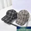 Mixed thread floral plaid woolen thick autumn and winter all-match men and women's fashion trend is adjustable hardtop baseball hat Factory price expert design