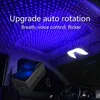 Oto Çatı Yıldız Işıkları USB Araba İç Dekorasyon-Işık LED Yıldızlı Gökyüzü Işık Ses Kontrol Yıldız Projektör Işıkları Romantik Araba-Atmosfer Lambası