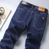 Jeans blu neri da uomo a vestibilità regolare in autunno Pantaloni da uomo in denim elasticizzato casual da lavoro stile classico Pantaloni da uomo Jean 210622