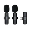 K1 K9 Microfones de lapela com redução de ruído sem fio Microfone portátil de gravação de áudio e vídeo para smartphones iosAndroid