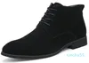 Erkekler için Ayak Bileği Çizmeler Iş Chukka Erkek Botları Yüksek Üst Rahat Ayakkabılar Açık Deri Erkek Kış Ayakkabı Erkek Siyah Gri