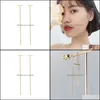 Biżutering Sier Letter T Tassel Studs For Fashion Women Party Minimalistyczna biżuteria urocza Aessories Drop Reliody 2021 Bzuoy