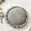 Floral Crocheted Seat Cushion Pillow Floor Office Chair White Bench Cushion Pastoral Living Room Almofadas Home Textile EB50ZD 210716