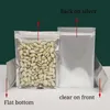 Clear and Pure Aluminum Foil Zip Lock Mylar Packaging Bag for Dry Food Fruit Transparent on Front Zipper Seal Geocery Nuts