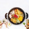 3 шт. / Комплект Pans Home Red Wok Stockpot Молочный салат без палки карри стейк сковороды бытовые ресторанные плиты с крышкой BH5137 Tyj