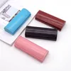 Fashion PU Leather Sunglasses Cases Brown spectacles Box Reading Glasses Storage Clean Cloth