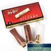 1 pcs Tipo limpo tubos filtro fumar tubos ébano madeira tabaco tubos fumaça de fumaça de fumaça titular de cigarros para cigarros comuns