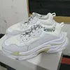 Fashion Top Platform Sneakers Triple s Casual Shoes Mens Women Vintage 17fw Classic Black White Clear Sole Crystal Sports Trainers Shoes 36-45