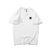 유명한 브랜드 남성용 티셔츠 여름 코튼 라운드 넥에 수 놓은 연인을위한 짧은 소매 캐주얼 간단한 맨
