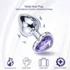 NXY Anale Plug Anaal Metalen Buttplug Seksspeeltjes Butt Speelgoed Voor Vrouwen / Mannen / Koppels Volwassenen Game Masturbator Anale 3 Maat S / M / L Diamond Sex1215