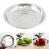 Rätterplattor Toppkvalitet Camping 18cm ~ 28cm DIA Stainless Steel Porslin Dinner Plate Container