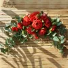 Dekorative Blumen Kränze Weihnachten Künstliche Seide Sonnenblumen Swag Bogen Dekor Pfingstrose Hintergrund Handgemachte Girlande Home Hängende Kranz