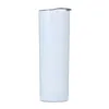 20oz Sublimation Blanks DIY Vattenflaskor 304 Rostfritt stål Vin Straight Tumbler Cup Isolerad Kaffe Kopp Cool Present