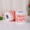 24m / Roll Santa Claus Reindeer Jul toalettpapper Juldekorationer Creative Tryckt Xmas Paper Servett W-01011