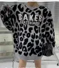 Women's Sweaters Women's Leopard Print Style Western Pullover Sweater Female Korean Version 2022 Winter Loose Wild Lazy Knit Top Tide