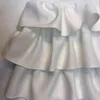 Afrikalı kadın artı beyaz elbise vintage puflu kollu sevimli fırfırlı katmanlı katmanlı yaz bahar bayanlar parti kulübü mini elbiseler9571792