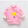 Barn pojke tjejer vinter sweatshirts barn varma pullover kläder barn sweatshirts baby flicka plus sammet tjocka toppar kostym 211023