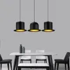 Pasillo de metal sombreros colgantes lámparas negro pintado moderno corredor droplight comedor Milord sombrero halway porche colgando luces