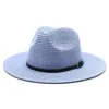 Geniş Ağız Şapkaları Renkli Yaz Güneşlik Plaj Şapka Kadın Saman Panama Roll Up Fedora Sun Upf50 + Güneş Kesen Tatil