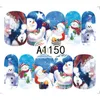 Nail Transfer Water Sticker Decal Christmas Theme Designs Nail Art Decoration For Manicure Watermark Nail Stickers