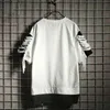 Oversized T-shirt Streetwear Ripped Hole Vintage Hip Hop T-shirt False Twee Losse Korte Mouw Zomer G1229