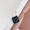 luxe triangle designer écouteurs protecteur cas pour airpods 1 2 pro airpods2 sans fil chaging maison support de stockage couverture mode fermoir chaîne anti-perte