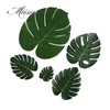 12 pièces/sac plantes artificielles feuilles de tortue verte jardin décor à la maison Table mexicaine cadre Photo décoration plante de gazon artificiel