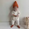 MILANCEL秋の赤ちゃんの服ソリッドコットン幼児男の子ジャンプスーツ韓国風ロンパ210816