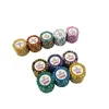 25 pçs / lote póquer chips 14g coroa pegajoso pegajoso moeda baccarat texas holdem poker conjunto para jogos jogar chips cor coroa entretenimento