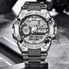 Lige Sport Men Quartz Digital Watch Creative Diving Watches Men Waterproof Alarm Watch Dual Display Clock Relogio Masculino 2111228961064