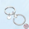 2021 HOT S925 Sterling Silver Moments Small Bag Charm Holder Key Ring fit Pandora Jewelry Making Gift With Original Box