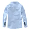 Enfants garçons chemises printemps mode couleur unie enfants bébé enfants vêtements chemise blanc à manches longues 3-12 ans 220222