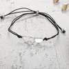 Simple Heart Charm Strand Bracelet Black Color Minimalist Adjustable Rope String Lucky Bracelets Star For Women Men Jewelry Lover