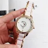 Orologi da polso di marca Moda Donna Donna Ragazza Bracciale in cristallo Stile Orologio al quarzo con fascia in acciaio in metallo di lusso CHA 21