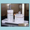 Bath Home & Gardeth Aessory Set Luxury Bathroom Rhinestone Washroom Aessories Toothbrush Holder Soap Dispenser Storage Tray For Wedding Tiss