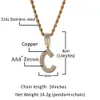 Gioielli Hip Hop Pane Collana con ciondolo con diamanti Nome personalizzato Catene ghiacciate Set di rame con zirconi cubici con placcatura di diamanti Lette241K