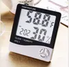 Digitale LCD-thermometer temperatuurinstrumenten hygrometer klok vochtigheidsmeter met kalenderalarm HTC-1-up