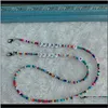 Party Favor Colorful Beads Mask Rope English Alphabet Sunglasses Lanyard Holder Straps Cords Reading Glasses Chain Fashion L6Dbs Bw6Pz