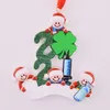 DHL 2021 Christmas Decoration Birthdays Party Gift Product Personalized Family Of 4 Ornament Pandemic DIY Resin Accessories with Rope CT16