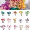 1 ramo de flores secas decorativas de 25-30cm, Mini ramo de flores de Margarita seca para boda, hogar, decoración Natural para fiesta, estrella Pla E7F7