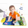 37,5 x 62 cm New Kid Baby Touch Play Game Teppichmatte mit 8 Tasten 7 Tiergeräusche Musikspielzeug Singende Musik Mond und Tiere 210320